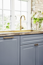 Furnipart - Manor Back - greb i zink Antik messing CC128mm L190mm B20mm H39m